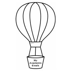 着色页: 热气球 (运输) #134689 - 免费可打印着色页