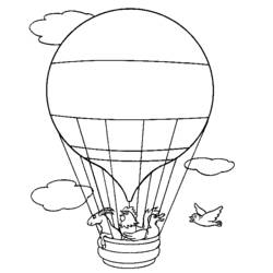 着色页: 热气球 (运输) #134692 - 免费可打印着色页