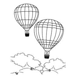 着色页: 热气球 (运输) #134697 - 免费可打印着色页
