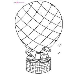 着色页: 热气球 (运输) #134704 - 免费可打印着色页