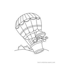 着色页: 热气球 (运输) #134719 - 免费可打印着色页