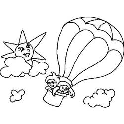 着色页: 热气球 (运输) #134720 - 免费可打印着色页