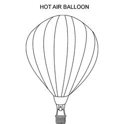 着色页: 热气球 (运输) #134723 - 免费可打印着色页