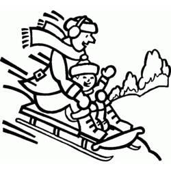 着色页: 雪橇 (运输) #142532 - 免费可打印着色页