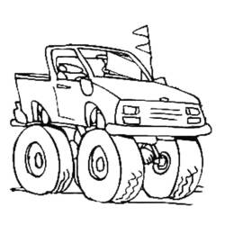 着色页: 怪物卡车 (运输) #141319 - 免费可打印着色页