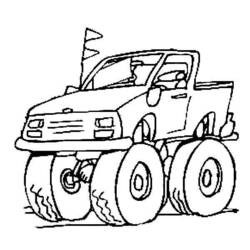 着色页: 怪物卡车 (运输) #141357 - 免费可打印着色页