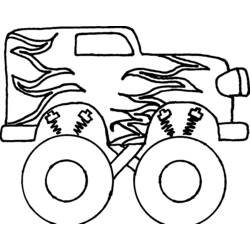 着色页: 怪物卡车 (运输) #141363 - 免费可打印着色页