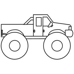 着色页: 怪物卡车 (运输) #141384 - 免费可打印着色页