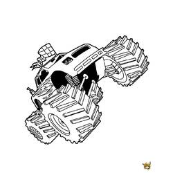 着色页: 怪物卡车 (运输) #141401 - 免费可打印着色页