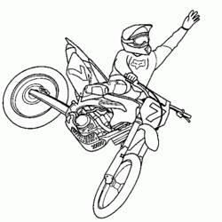 着色页: 摩托车越野赛 (运输) #136498 - 免费可打印着色页