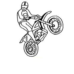 着色页: 摩托车越野赛 (运输) #136506 - 免费可打印着色页