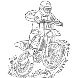 着色页: 摩托车越野赛 (运输) #136510 - 免费可打印着色页