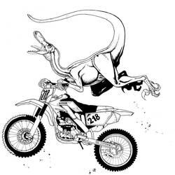 着色页: 摩托车越野赛 (运输) #136610 - 免费可打印着色页
