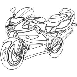 着色页: 摩托车 (运输) #136252 - 免费可打印着色页