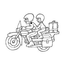 着色页: 摩托车 (运输) #136267 - 免费可打印着色页