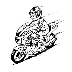 着色页: 摩托车 (运输) #136270 - 免费可打印着色页