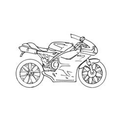 着色页: 摩托车 (运输) #136273 - 免费可打印着色页
