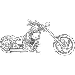 着色页: 摩托车 (运输) #136277 - 免费可打印着色页