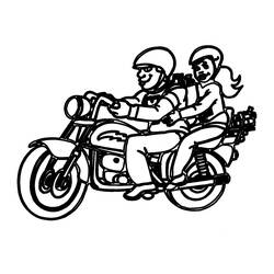 着色页: 摩托车 (运输) #136300 - 免费可打印着色页
