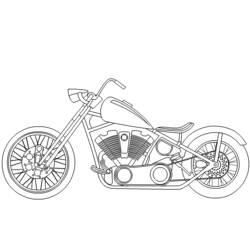着色页: 摩托车 (运输) #136302 - 免费可打印着色页