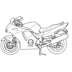 着色页: 摩托车 (运输) #136309 - 免费可打印着色页