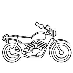 着色页: 摩托车 (运输) #136312 - 免费可打印着色页