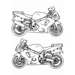 着色页: 摩托车 (运输) #136326 - 免费可打印着色页