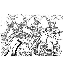 着色页: 摩托车 (运输) #136338 - 免费可打印着色页