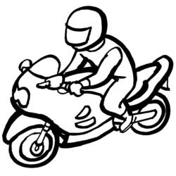 着色页: 摩托车 (运输) #136339 - 免费可打印着色页