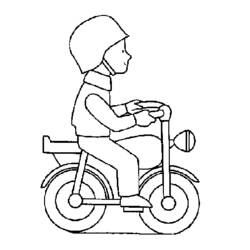 着色页: 摩托车 (运输) #136341 - 免费可打印着色页