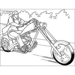 着色页: 摩托车 (运输) #136345 - 免费可打印着色页