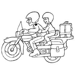 着色页: 摩托车 (运输) #136349 - 免费可打印着色页