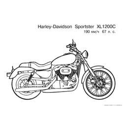 着色页: 摩托车 (运输) #136367 - 免费可打印着色页