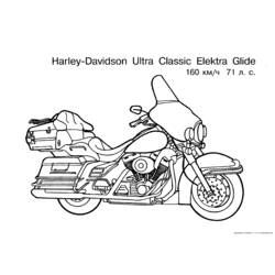 着色页: 摩托车 (运输) #136370 - 免费可打印着色页
