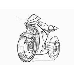 着色页: 摩托车 (运输) #136400 - 免费可打印着色页