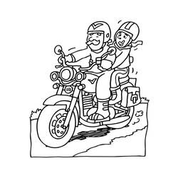 着色页: 摩托车 (运输) #136413 - 免费可打印着色页