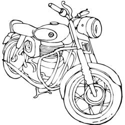 着色页: 摩托车 (运输) #136435 - 免费可打印着色页