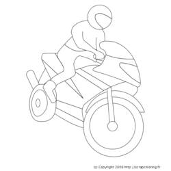 着色页: 摩托车 (运输) #136443 - 免费可打印着色页