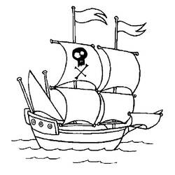 着色页: 海盗船 (运输) #138204 - 免费可打印着色页