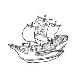 着色页: 海盗船 (运输) #138211 - 免费可打印着色页