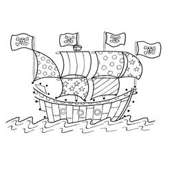 着色页: 海盗船 (运输) #138215 - 免费可打印着色页