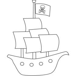 着色页: 海盗船 (运输) #138216 - 免费可打印着色页