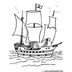 着色页: 海盗船 (运输) #138230 - 免费可打印着色页