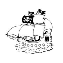 着色页: 海盗船 (运输) #138240 - 免费可打印着色页