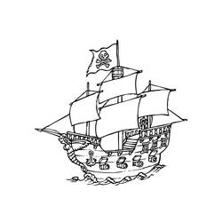 着色页: 海盗船 (运输) #138247 - 免费可打印着色页