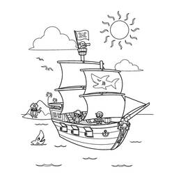 着色页: 海盗船 (运输) #138303 - 免费可打印着色页