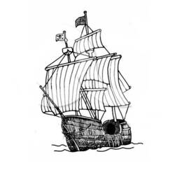 着色页: 海盗船 (运输) #138404 - 免费可打印着色页