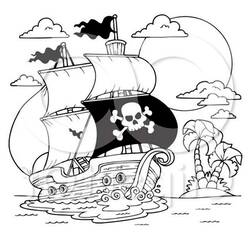 着色页: 海盗船 (运输) #138411 - 免费可打印着色页