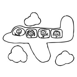 着色页: 飞机 (运输) #134787 - 免费可打印着色页