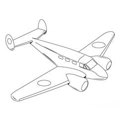 着色页: 飞机 (运输) #134794 - 免费可打印着色页